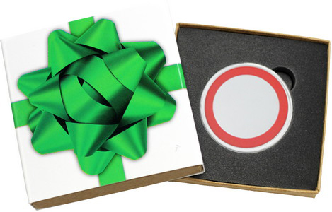 SilverTowne Natural Kraft Paper Gift Box with Green Bow Box Sleeve